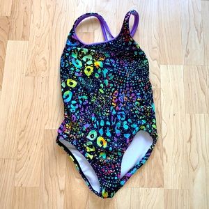 Multi coloured girls speedo swimsuit